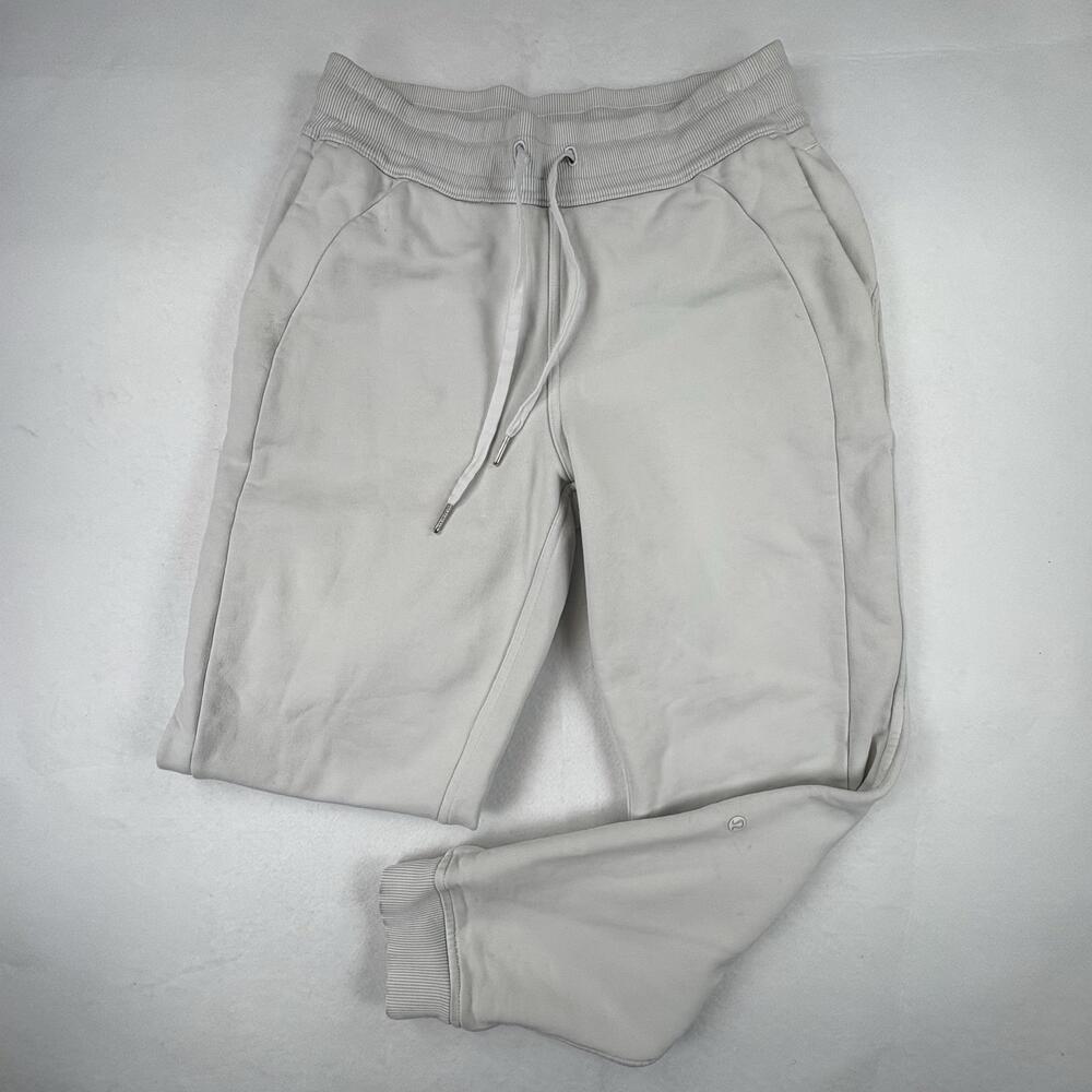 Lululemon Scuba High Rise French Terry Jogger Womens 6 Light Gray Sweatpants